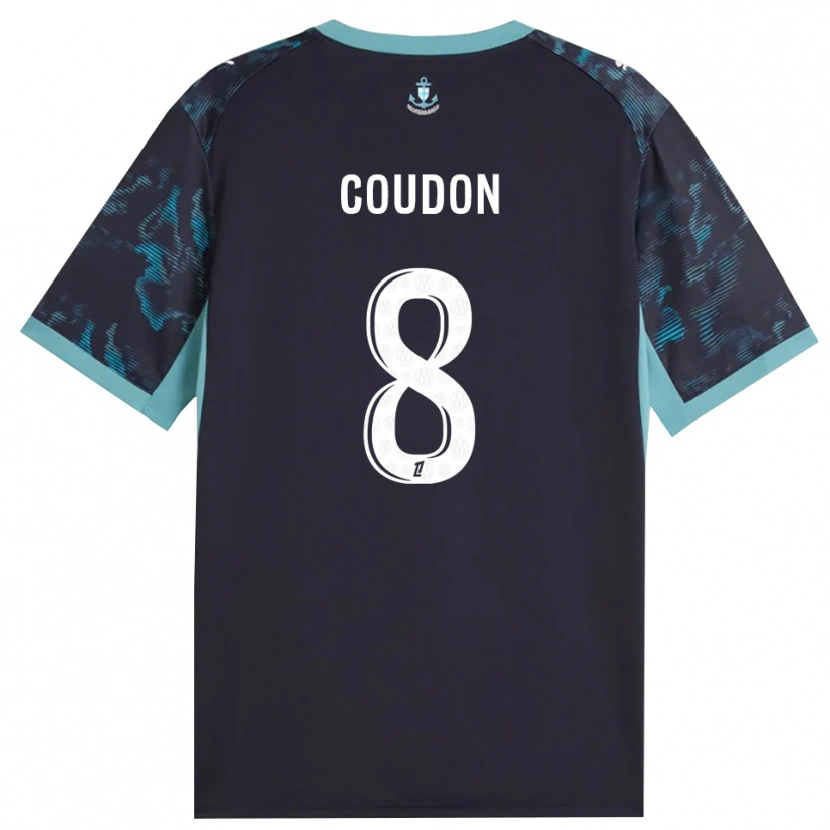 Danxen Män Marine Coudon #8 Ljus Turkos Vit Svart Bortatröja Matchtröjor 2026/27 Tröjor T-Tröja