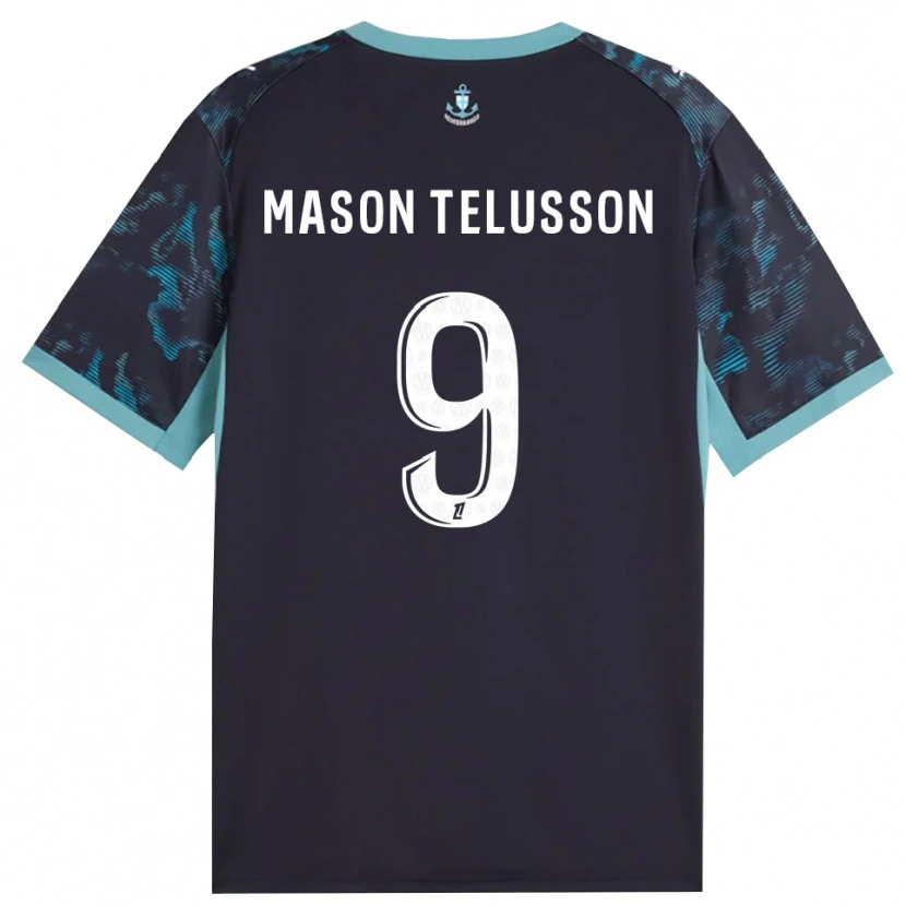 Danxen Män Jah-Mason Telusson #9 Ljus Turkos Vit Svart Bortatröja Matchtröjor 2026/27 Tröjor T-Tröja