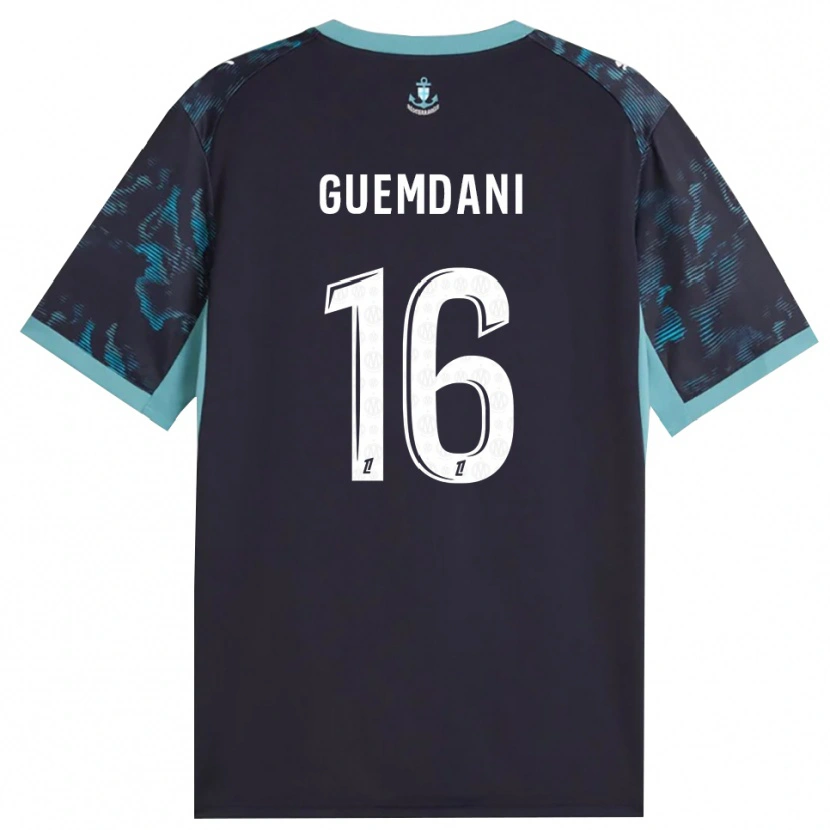 Danxen Män Ivan Guemdani #16 Ljus Turkos Vit Svart Bortatröja Matchtröjor 2026/27 Tröjor T-Tröja