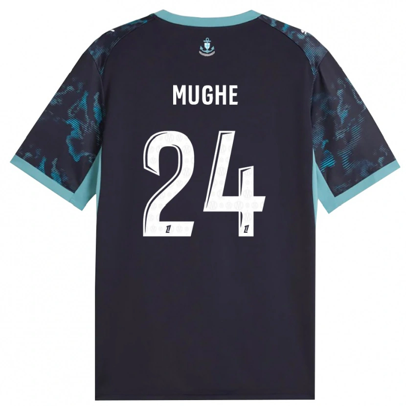 Danxen Män François Mughe #24 Ljus Turkos Vit Svart Bortatröja Matchtröjor 2026/27 Tröjor T-Tröja