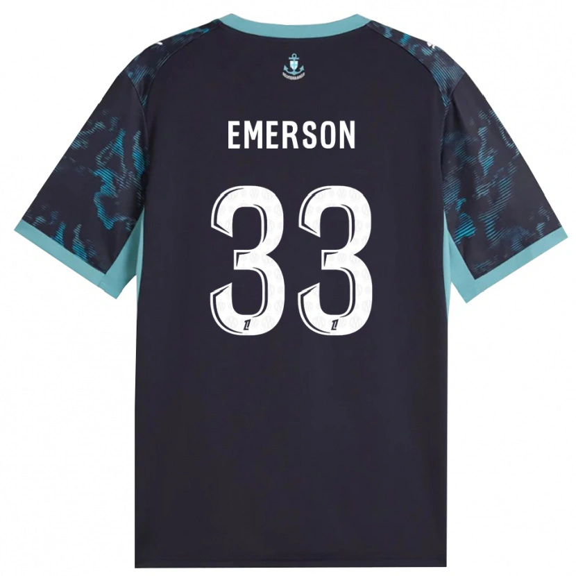 Danxen Män Emerson Palmieri Dos Santos #33 Ljus Turkos Vit Svart Bortatröja Matchtröjor 2026/27 Tröjor T-Tröja