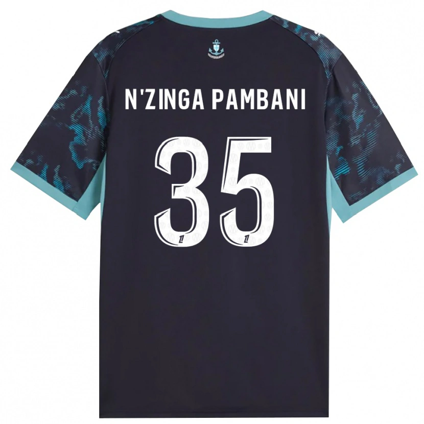 Danxen Män Pladi N'zinga Pambani #35 Ljus Turkos Vit Svart Bortatröja Matchtröjor 2026/27 Tröjor T-Tröja
