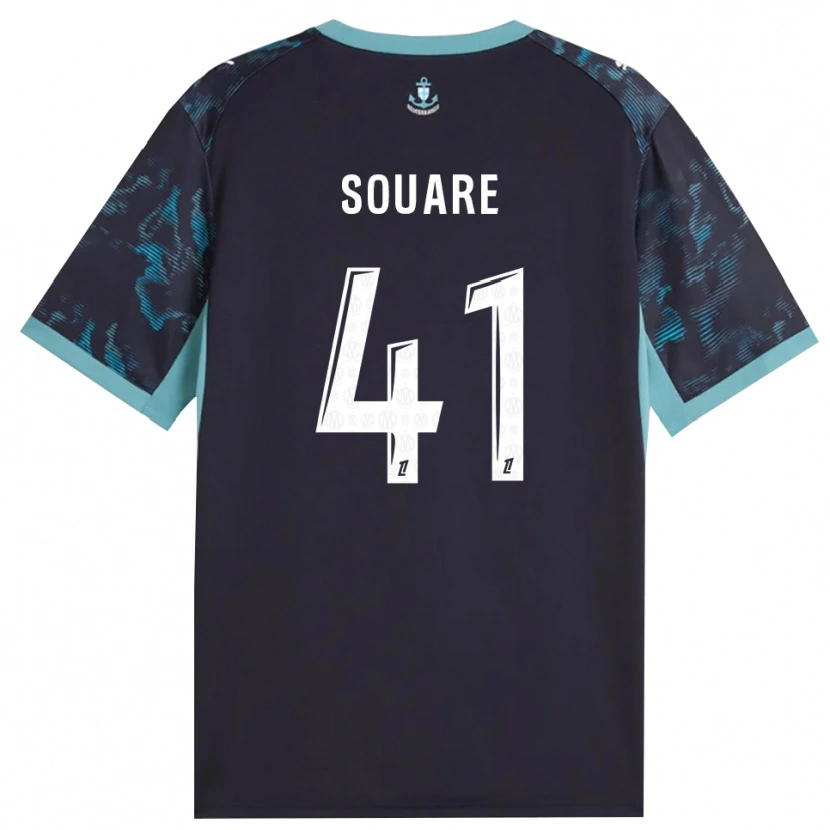 Danxen Män Cheick Souare #41 Ljus Turkos Vit Svart Bortatröja Matchtröjor 2026/27 Tröjor T-Tröja
