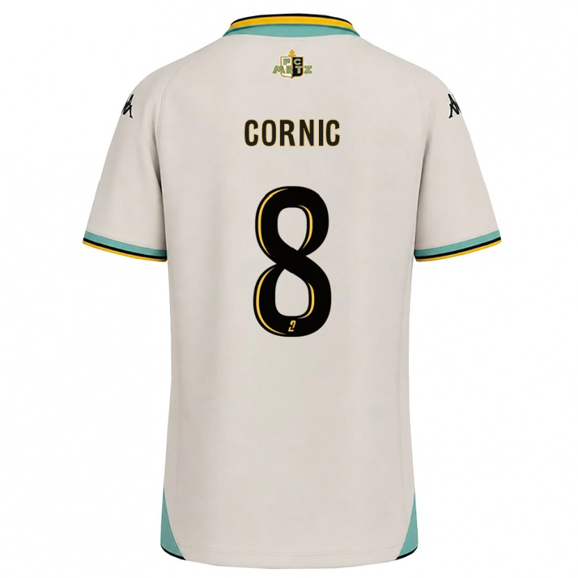 Danxen Män Andréa Cornic #8 Blommande Vit Svart Bortatröja Matchtröjor 2026/27 Tröjor T-Tröja