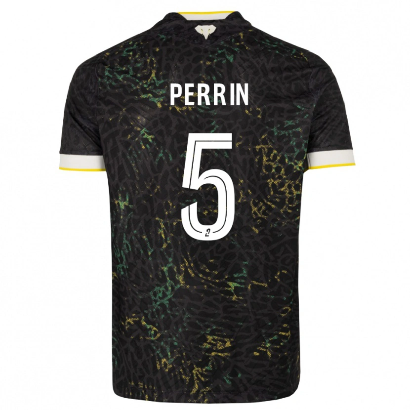 Danxen Män Lucas Perrin #5 Svart Vit Gul Bortatröja Matchtröjor 2026/27 Tröjor T-Tröja