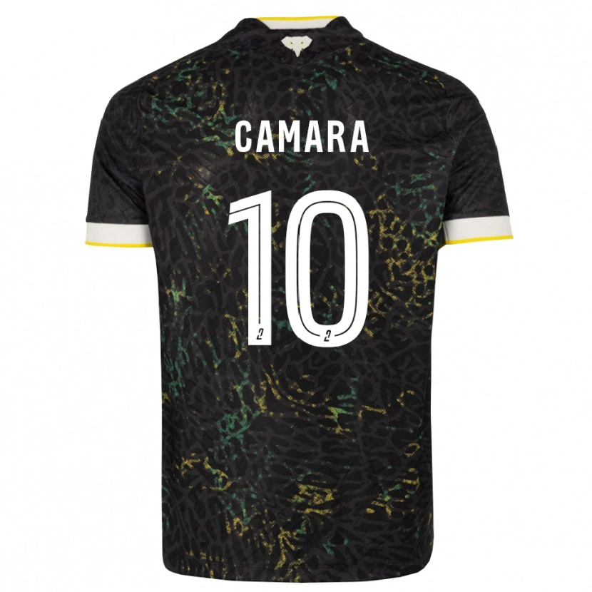 Danxen Män Ibrahim Camara #10 Svart Vit Gul Bortatröja Matchtröjor 2026/27 Tröjor T-Tröja