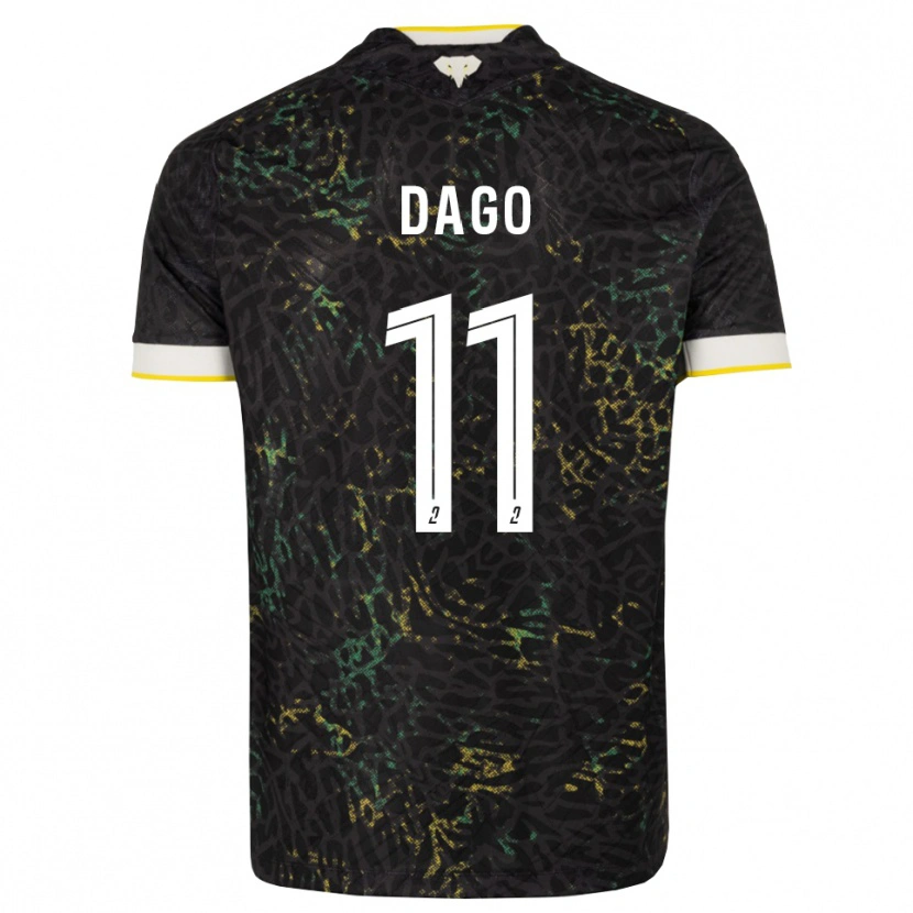 Danxen Män Joshua Dago #11 Svart Vit Gul Bortatröja Matchtröjor 2026/27 Tröjor T-Tröja
