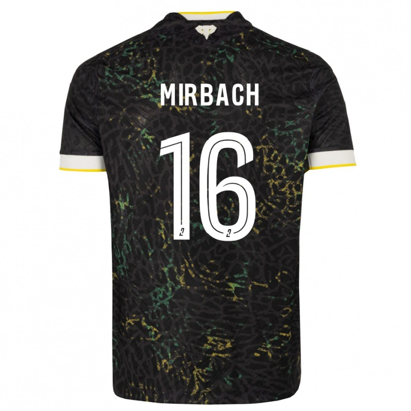 Danxen Män Alexis Mirbach #16 Svart Vit Gul Bortatröja Matchtröjor 2026/27 Tröjor T-Tröja