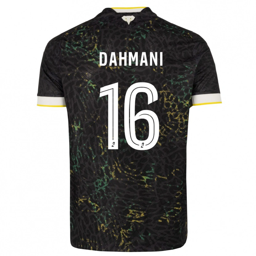 Danxen Män Waël Dahmani #16 Svart Vit Gul Bortatröja Matchtröjor 2026/27 Tröjor T-Tröja