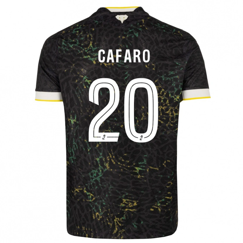 Danxen Män Mathieu Cafaro #20 Svart Vit Gul Bortatröja Matchtröjor 2026/27 Tröjor T-Tröja