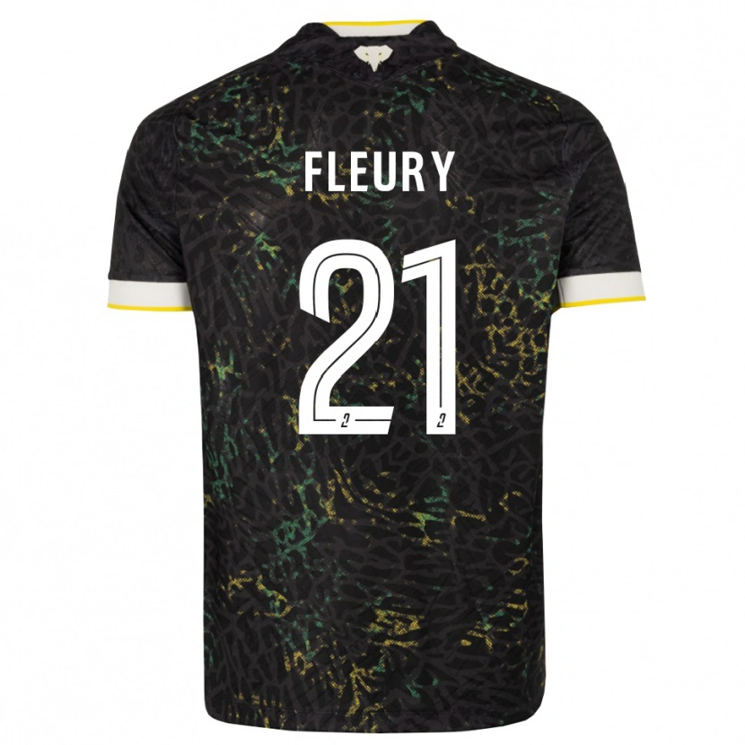 Danxen Män Louise Fleury #21 Svart Vit Gul Bortatröja Matchtröjor 2026/27 Tröjor T-Tröja
