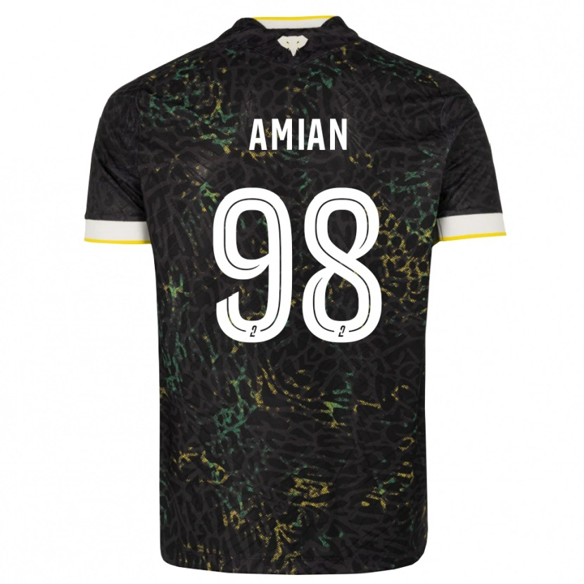 Danxen Män Kelvin Amian #98 Svart Vit Gul Bortatröja Matchtröjor 2026/27 Tröjor T-Tröja