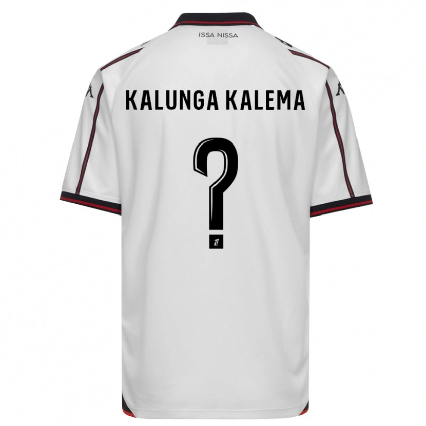 Danxen Män Kevin Kalunga Kalema #0 Svart Vit Bortatröja Matchtröjor 2026/27 Tröjor T-Tröja