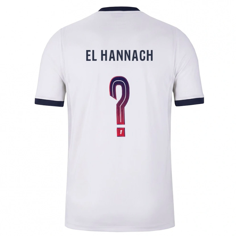 Danxen Män Younes El Hannach #0 Vit Svart Röd Bortatröja Matchtröjor 2026/27 Tröjor T-Tröja