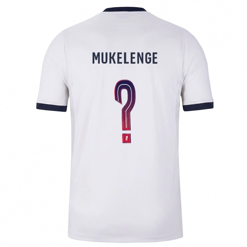 Danxen Män Christ Mukelenge #0 Vit Svart Röd Bortatröja Matchtröjor 2026/27 Tröjor T-Tröja