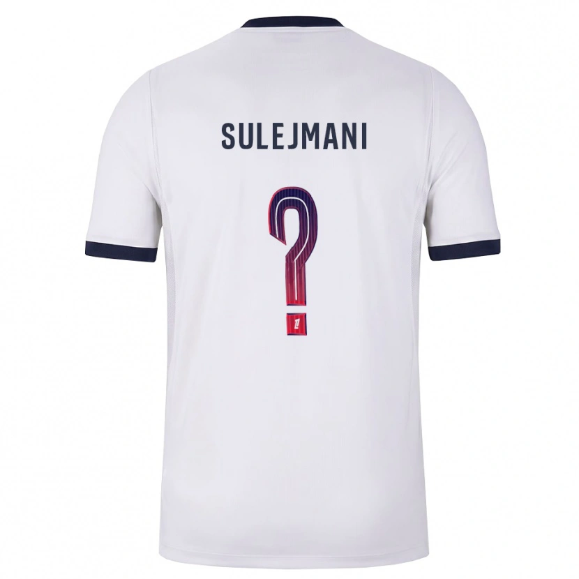 Danxen Män Lora Sulejmani #0 Vit Svart Röd Bortatröja Matchtröjor 2026/27 Tröjor T-Tröja
