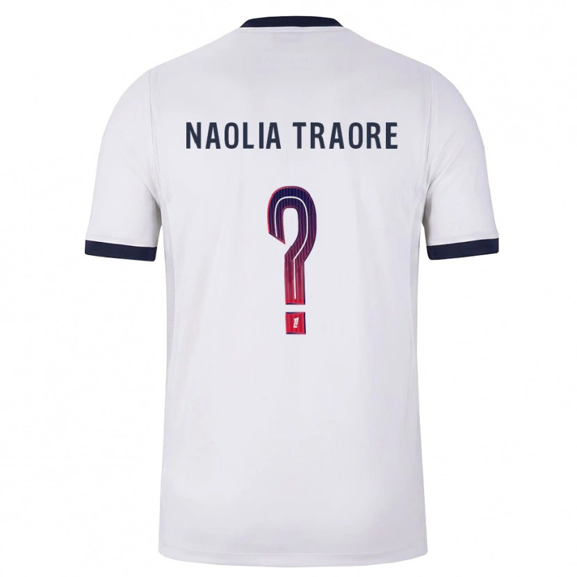 Danxen Män Naolia Traore #0 Vit Svart Röd Bortatröja Matchtröjor 2026/27 Tröjor T-Tröja
