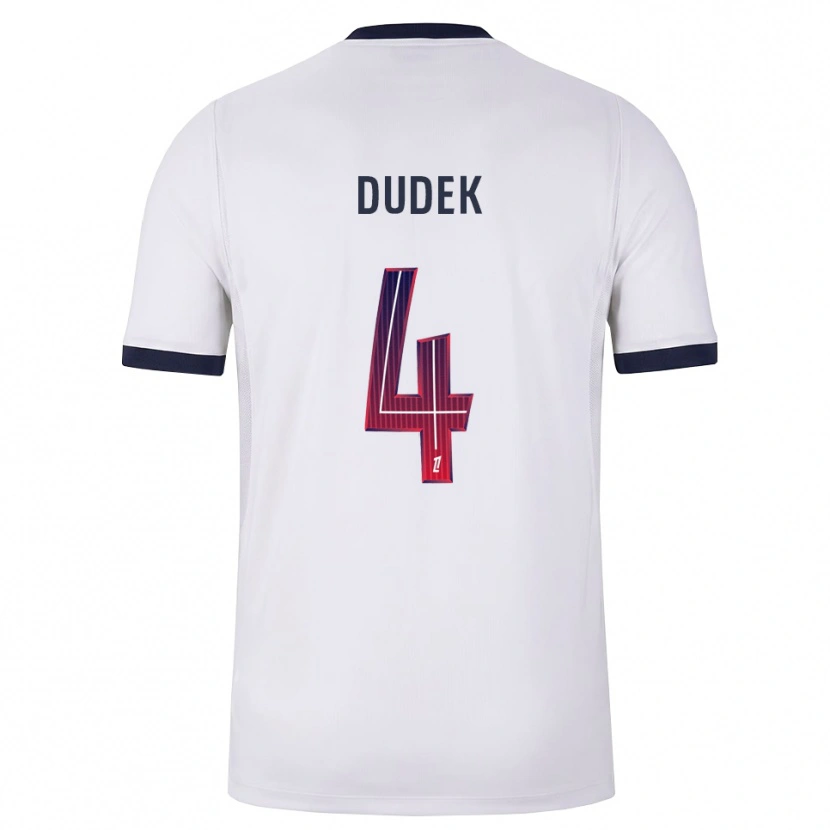 Danxen Män Paulina Dudek #4 Vit Svart Röd Bortatröja Matchtröjor 2026/27 Tröjor T-Tröja