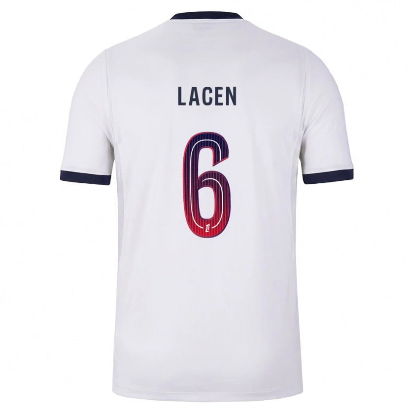 Danxen Män Michaël Lacen #6 Vit Svart Röd Bortatröja Matchtröjor 2026/27 Tröjor T-Tröja