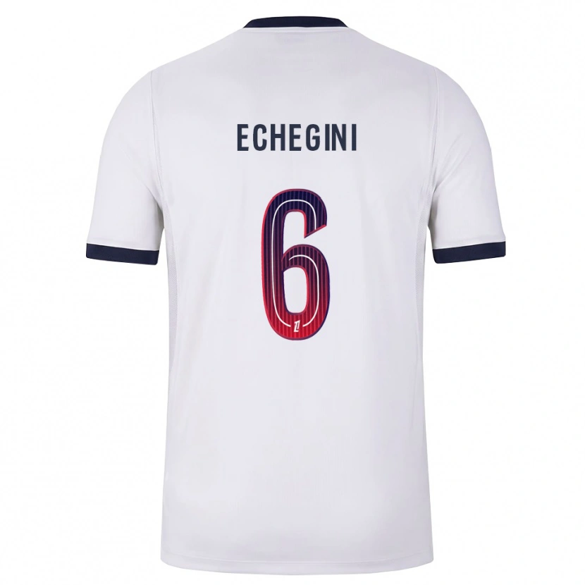 Danxen Män Joe Echegini #6 Vit Svart Röd Bortatröja Matchtröjor 2026/27 Tröjor T-Tröja
