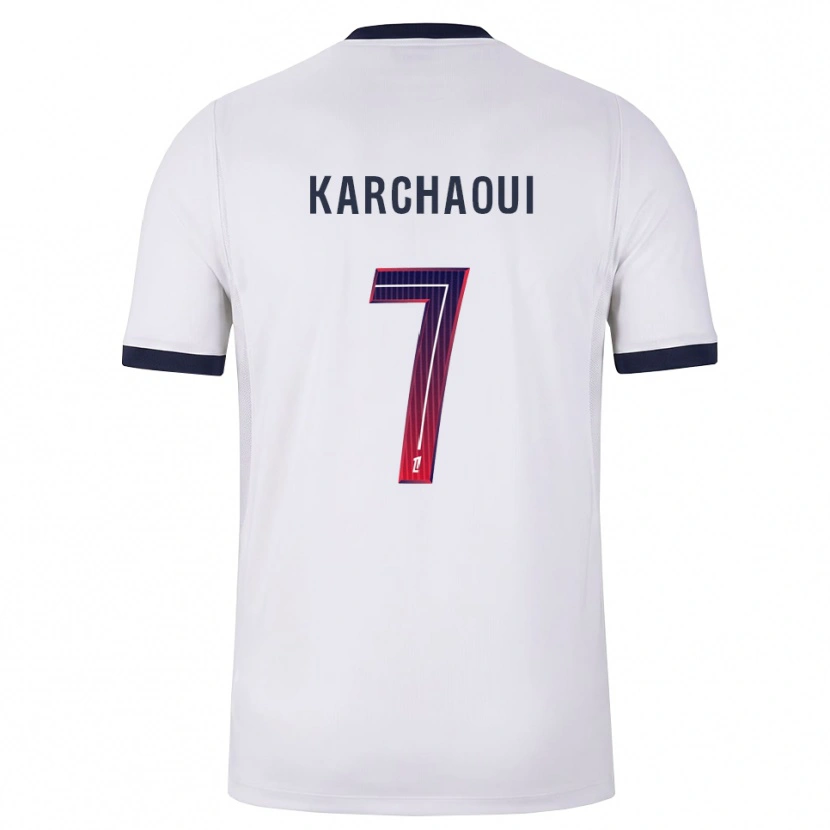 Danxen Män Sakina Karchaoui #7 Vit Svart Röd Bortatröja Matchtröjor 2026/27 Tröjor T-Tröja