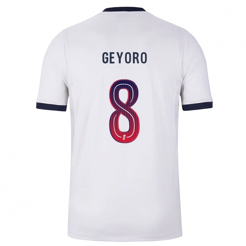 Danxen Män Grace Geyoro #8 Vit Svart Röd Bortatröja Matchtröjor 2026/27 Tröjor T-Tröja