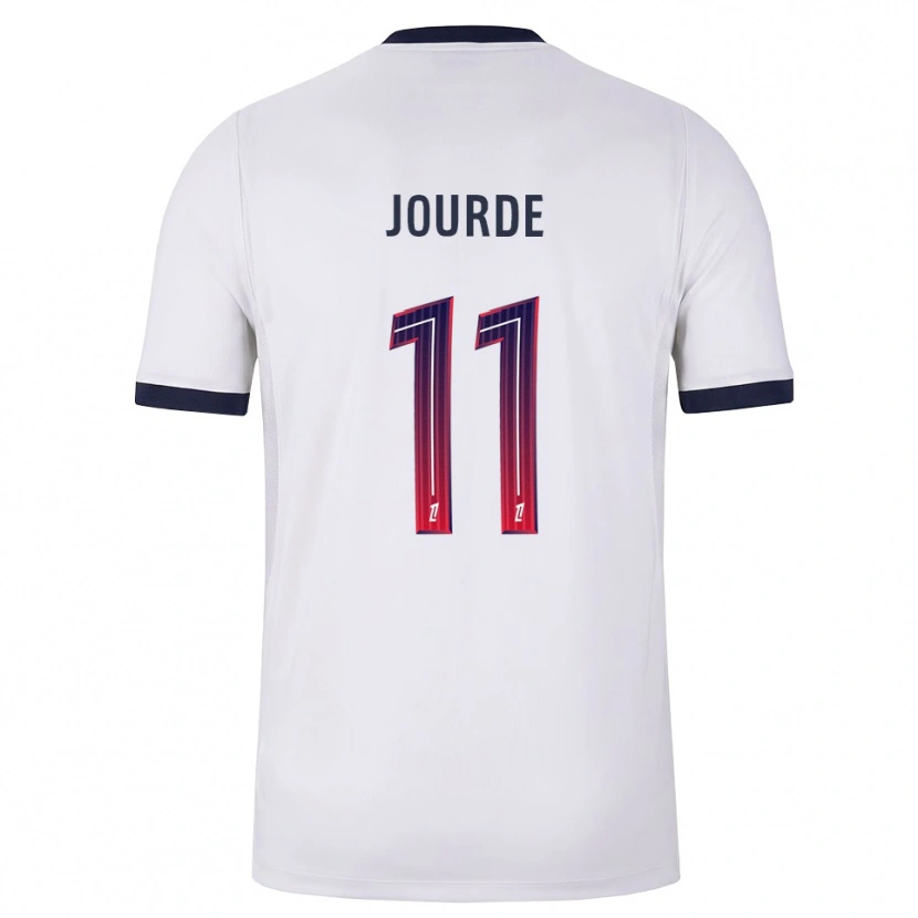 Danxen Män Florianne Jourde #11 Vit Svart Röd Bortatröja Matchtröjor 2026/27 Tröjor T-Tröja