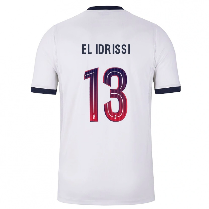 Danxen Män Mohamed-Amine El Idrissi #13 Vit Svart Röd Bortatröja Matchtröjor 2026/27 Tröjor T-Tröja