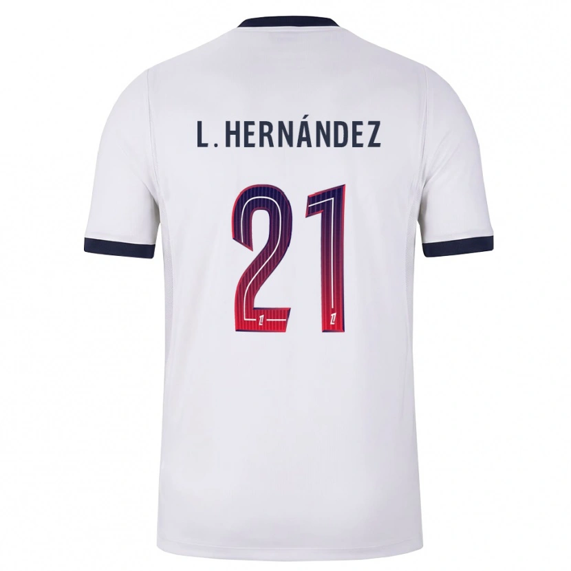 Danxen Män Lucas Hernández #21 Vit Svart Röd Bortatröja Matchtröjor 2026/27 Tröjor T-Tröja