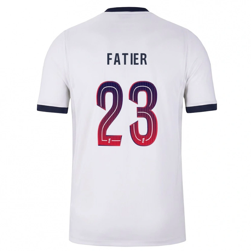 Danxen Män Noémie Fatier #23 Vit Svart Röd Bortatröja Matchtröjor 2026/27 Tröjor T-Tröja