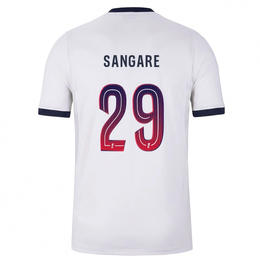 Danxen Män Hawa Sangare #29 Vit Svart Röd Bortatröja Matchtröjor 2026/27 Tröjor T-Tröja
