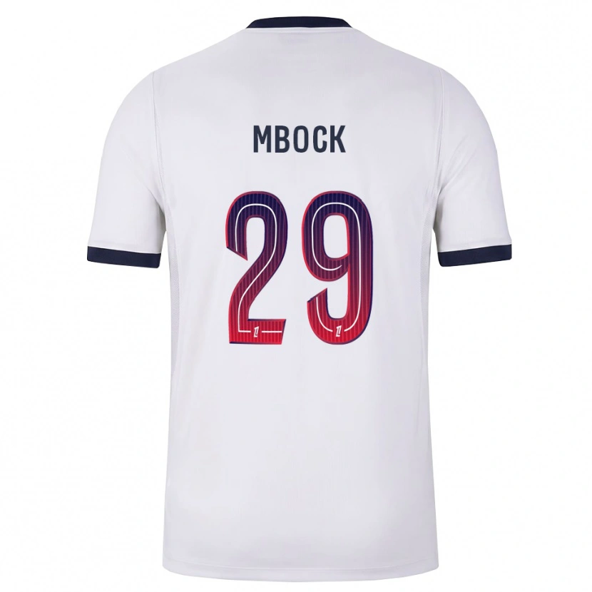 Danxen Män Griedge Mbock Bathy #29 Vit Svart Röd Bortatröja Matchtröjor 2026/27 Tröjor T-Tröja