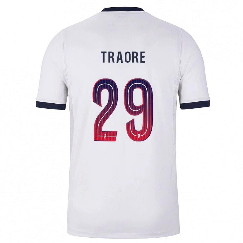 Danxen Män Manssita Traoré #29 Vit Svart Röd Bortatröja Matchtröjor 2026/27 Tröjor T-Tröja