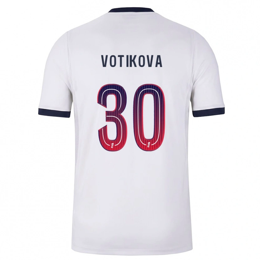 Danxen Män Barbora Votikova #30 Vit Svart Röd Bortatröja Matchtröjor 2026/27 Tröjor T-Tröja