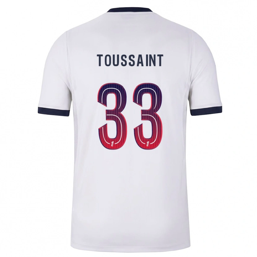Danxen Män Océane Toussaint #33 Vit Svart Röd Bortatröja Matchtröjor 2026/27 Tröjor T-Tröja