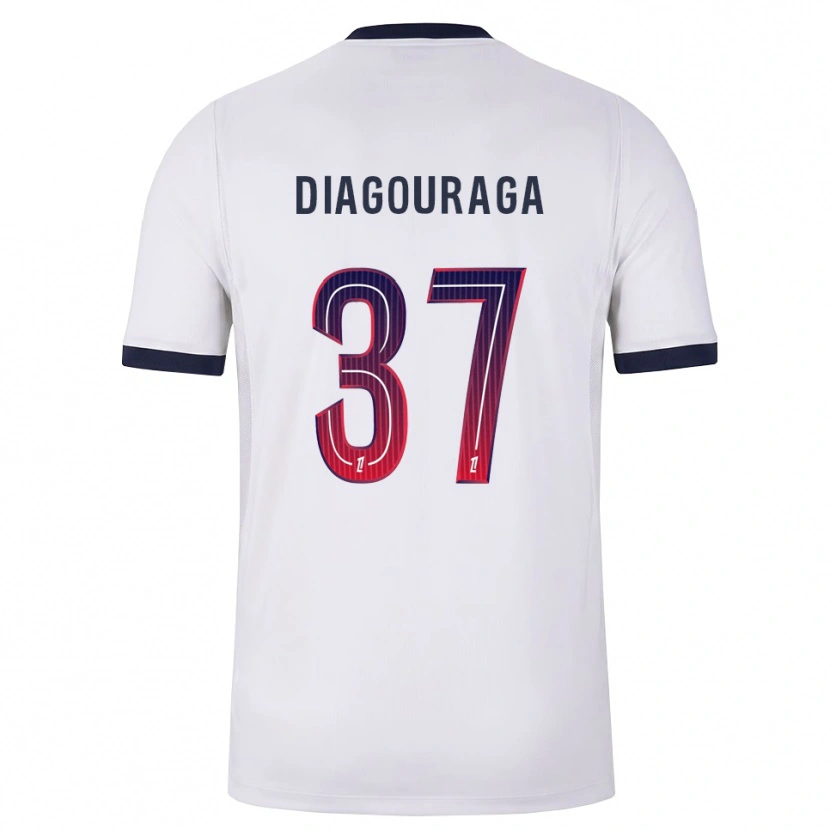 Danxen Män Toumani Diagouraga #37 Vit Svart Röd Bortatröja Matchtröjor 2026/27 Tröjor T-Tröja