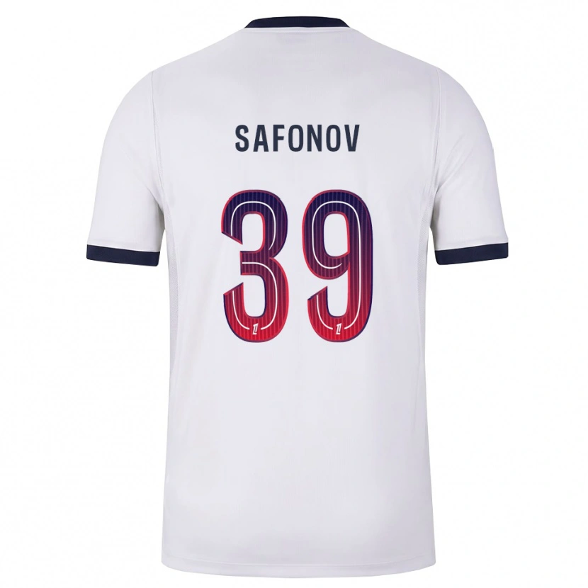 Danxen Män Matvey Safonov #39 Vit Svart Röd Bortatröja Matchtröjor 2026/27 Tröjor T-Tröja