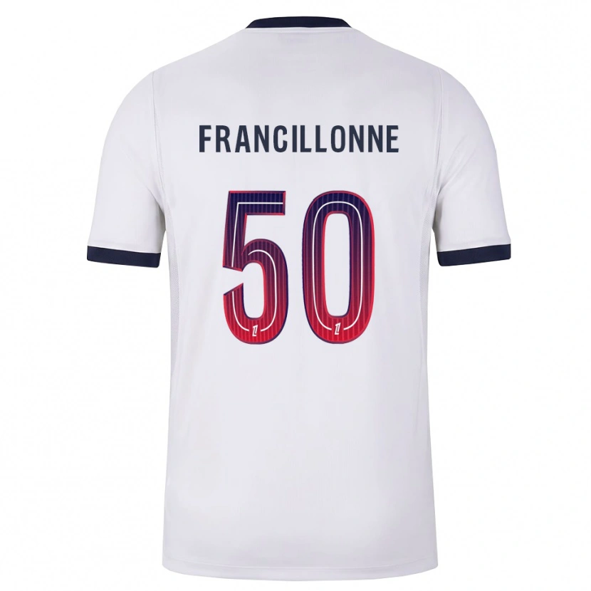 Danxen Män Bryan Francillonne #50 Vit Svart Röd Bortatröja Matchtröjor 2026/27 Tröjor T-Tröja
