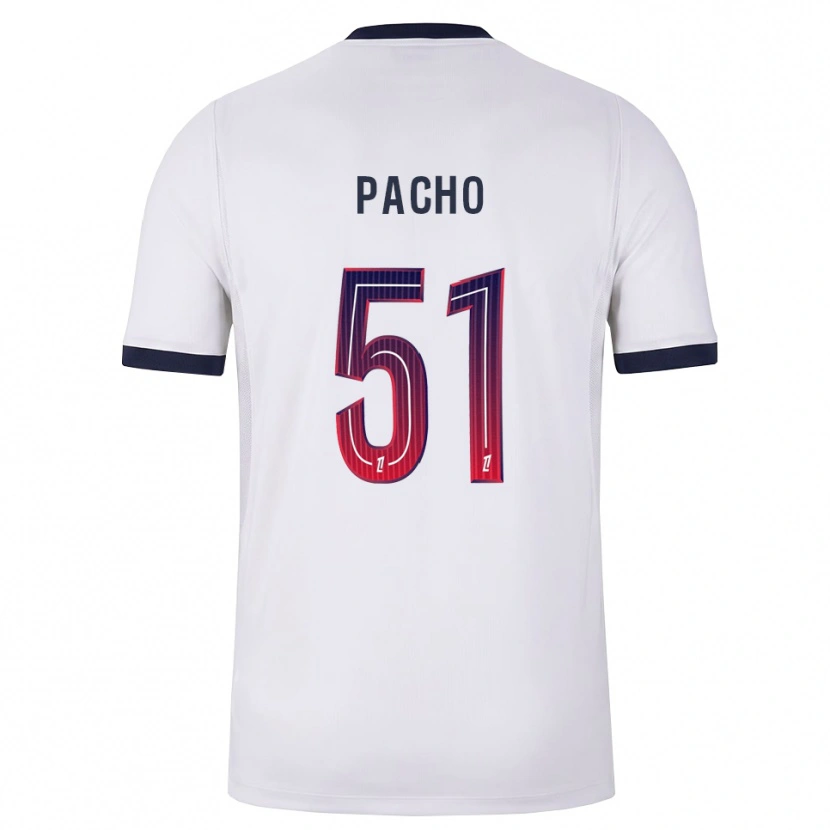 Danxen Män Willian Pacho #51 Vit Svart Röd Bortatröja Matchtröjor 2026/27 Tröjor T-Tröja