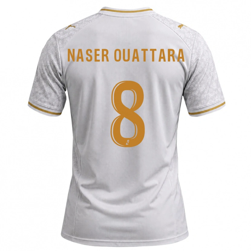 Danxen Män Papus Naser Ouattara #8 Vit Grå Guldbrun Bortatröja Matchtröjor 2026/27 Tröjor T-Tröja