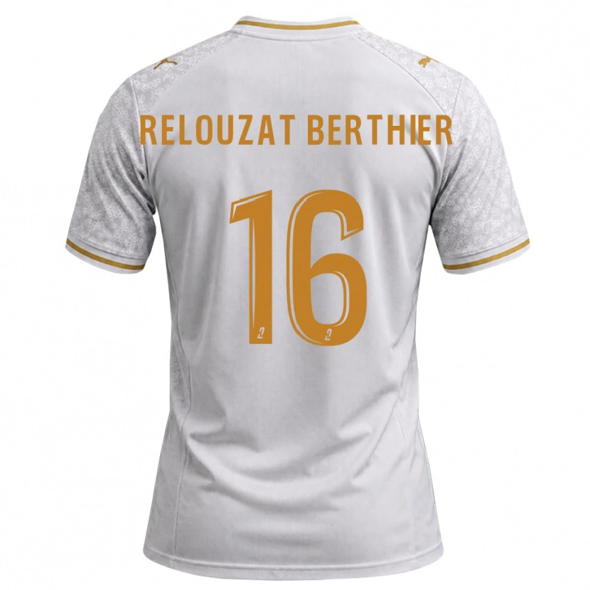 Danxen Män Maxime Relouzat Berthier #16 Vit Grå Guldbrun Bortatröja Matchtröjor 2026/27 Tröjor T-Tröja