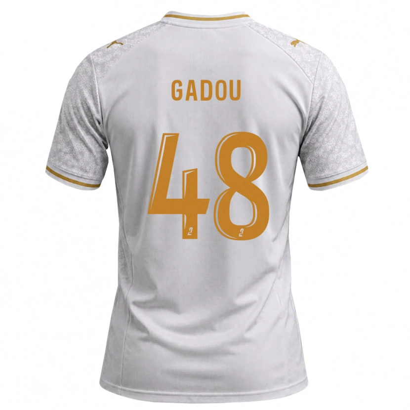 Danxen Män Arone Gadou #48 Vit Grå Guldbrun Bortatröja Matchtröjor 2026/27 Tröjor T-Tröja