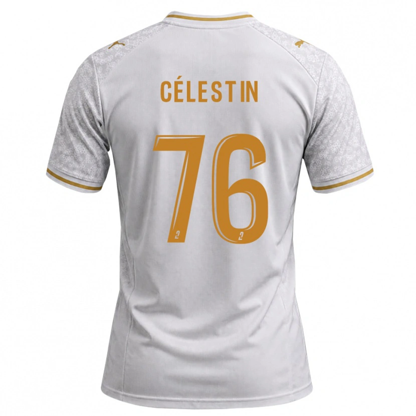 Danxen Män Jean-Philippe Célestin #76 Vit Grå Guldbrun Bortatröja Matchtröjor 2026/27 Tröjor T-Tröja