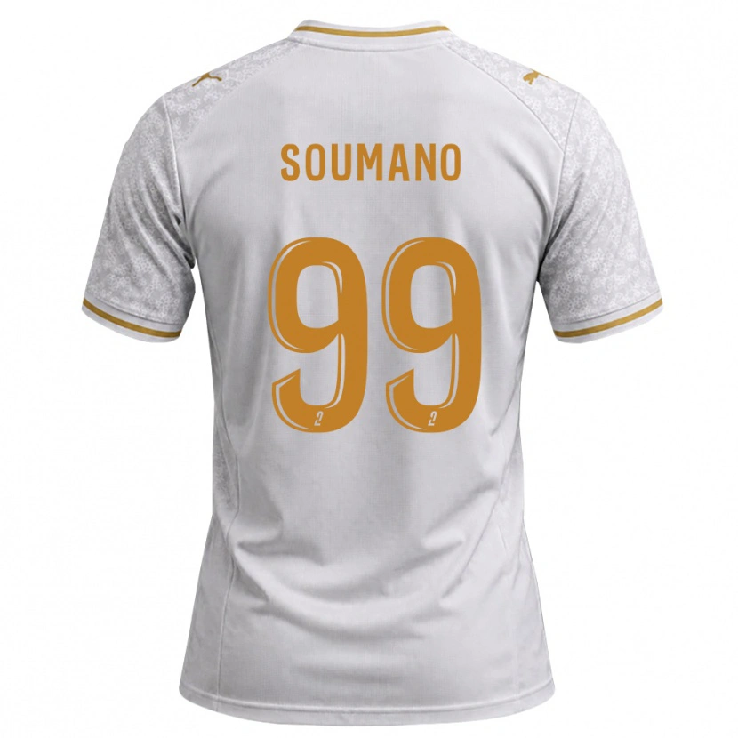 Danxen Män Sambou Soumano #99 Vit Grå Guldbrun Bortatröja Matchtröjor 2026/27 Tröjor T-Tröja