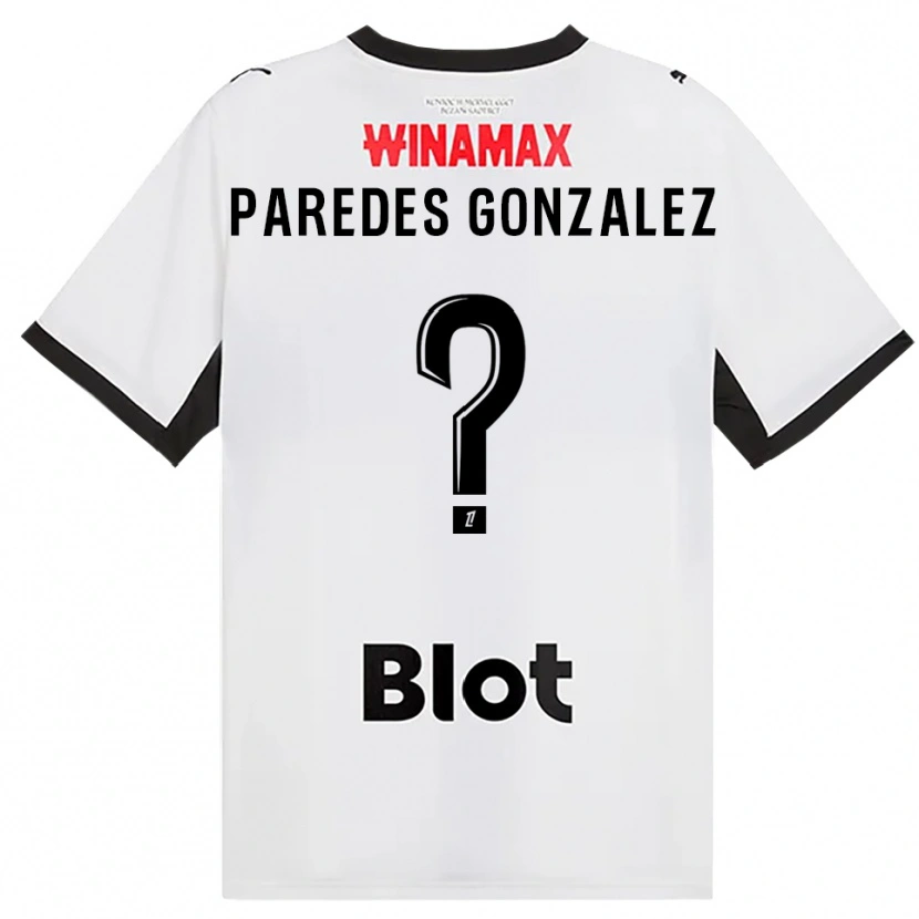 Danxen Män Maxime Paredes Gonzalez #0 Svart Vit Röd Bortatröja Matchtröjor 2026/27 Tröjor T-Tröja
