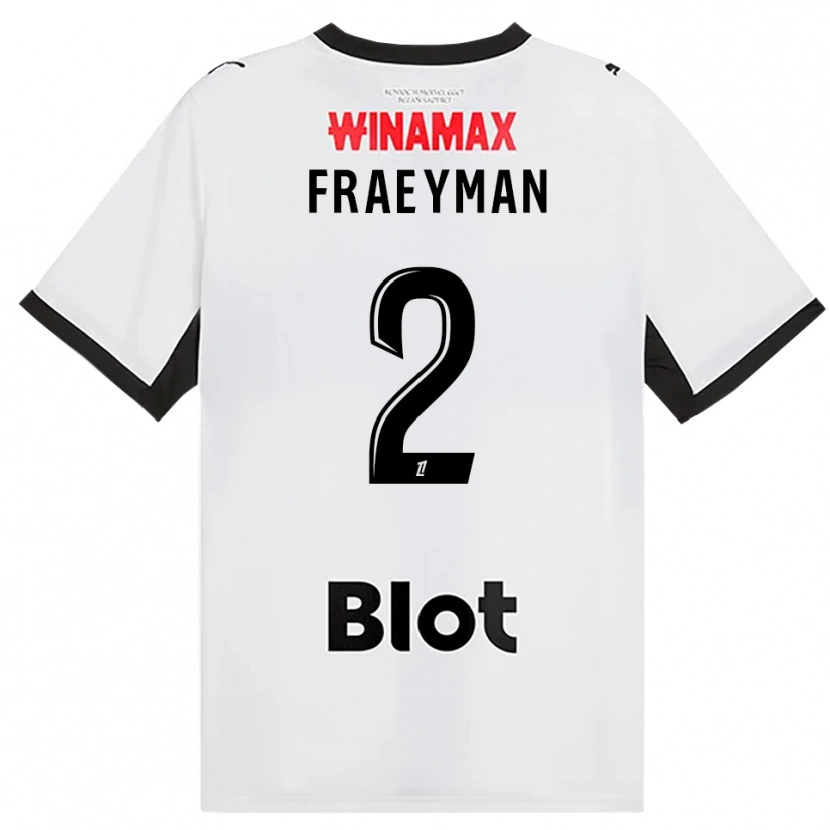 Danxen Män Dorian Fraeyman #2 Svart Vit Röd Bortatröja Matchtröjor 2026/27 Tröjor T-Tröja