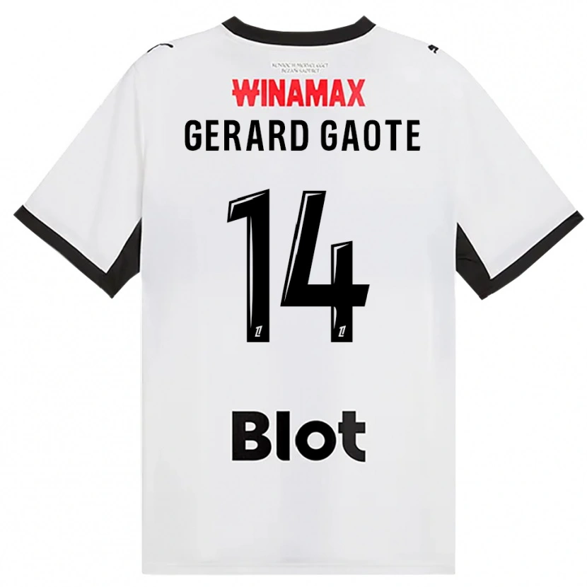 Danxen Män Steven Gaote #14 Svart Vit Röd Bortatröja Matchtröjor 2026/27 Tröjor T-Tröja