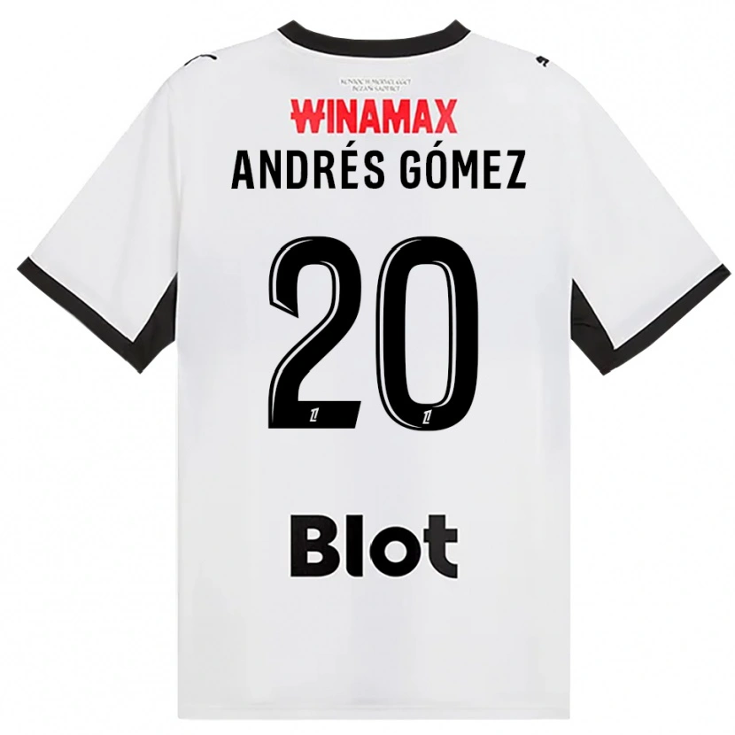 Danxen Män Carlos Andrés Gómez #20 Svart Vit Röd Bortatröja Matchtröjor 2026/27 Tröjor T-Tröja