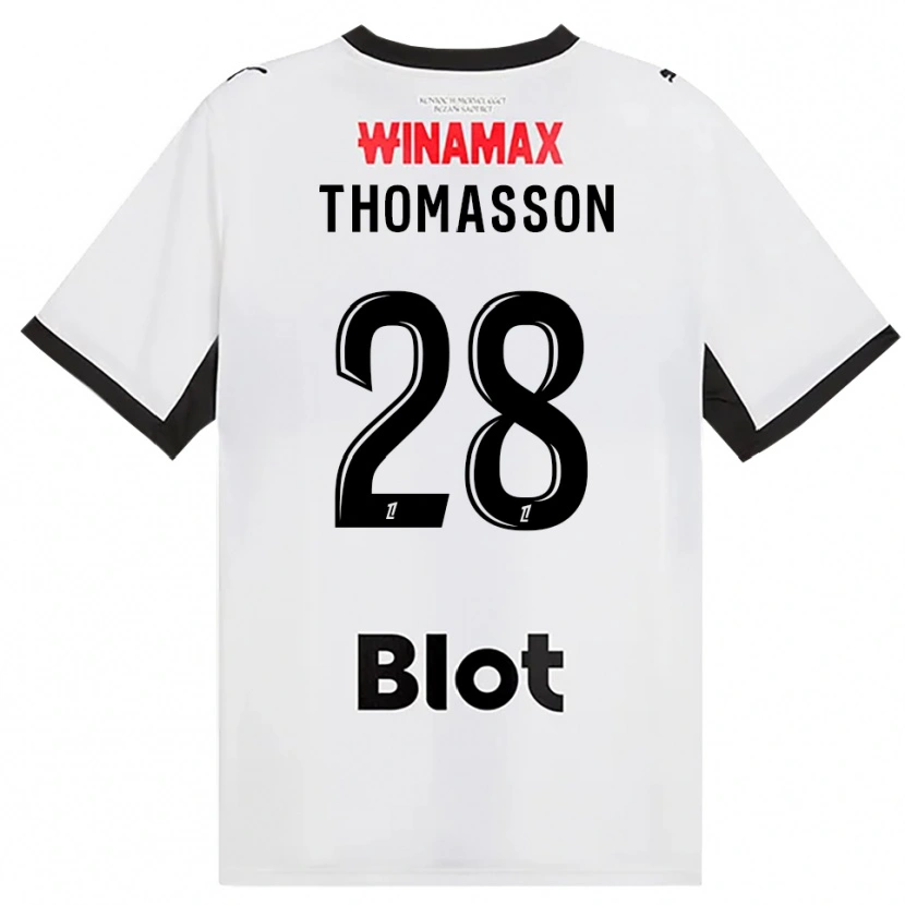 Danxen Män Adrien Thomasson #28 Svart Vit Röd Bortatröja Matchtröjor 2026/27 Tröjor T-Tröja