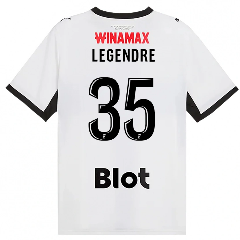 Danxen Män Elías Legendre Quiñónez #35 Svart Vit Röd Bortatröja Matchtröjor 2026/27 Tröjor T-Tröja